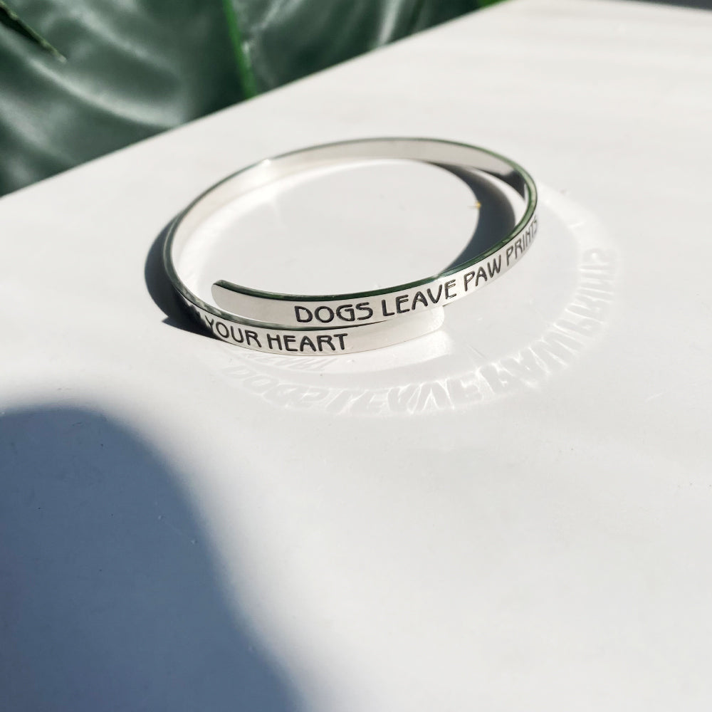Dogs Leave Paw Prints Twist Bracelet