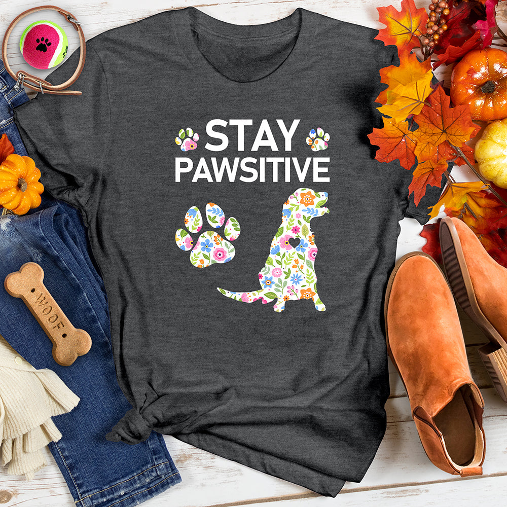 Stay Pawsitive Floral Tee