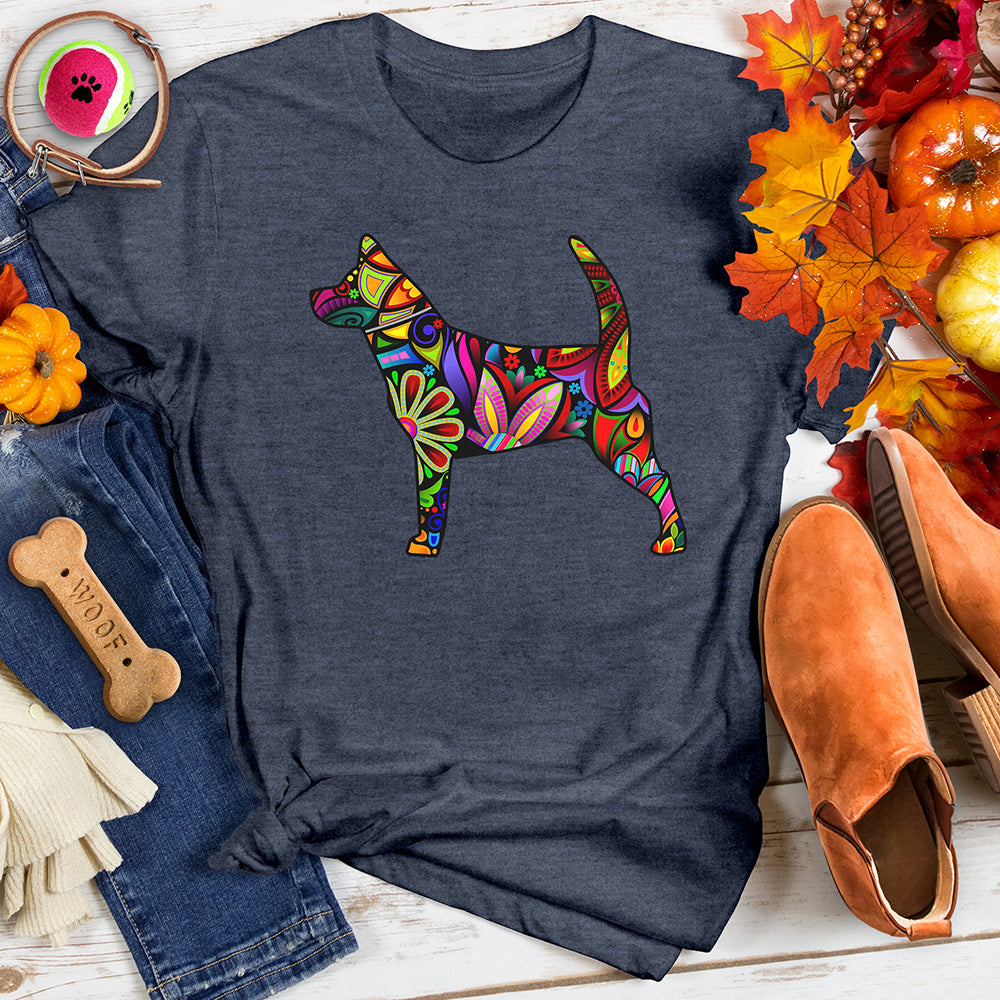 Flower Ornament Dog Tee