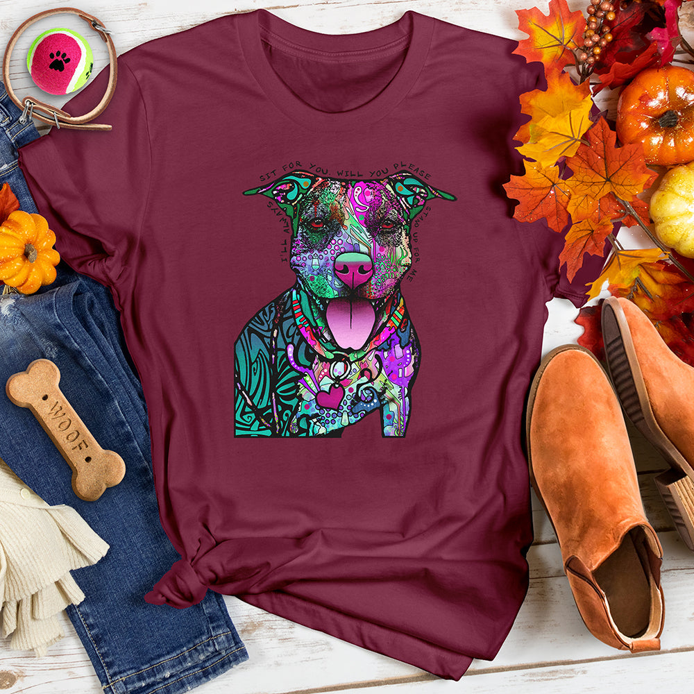 Abstract Dog Tee