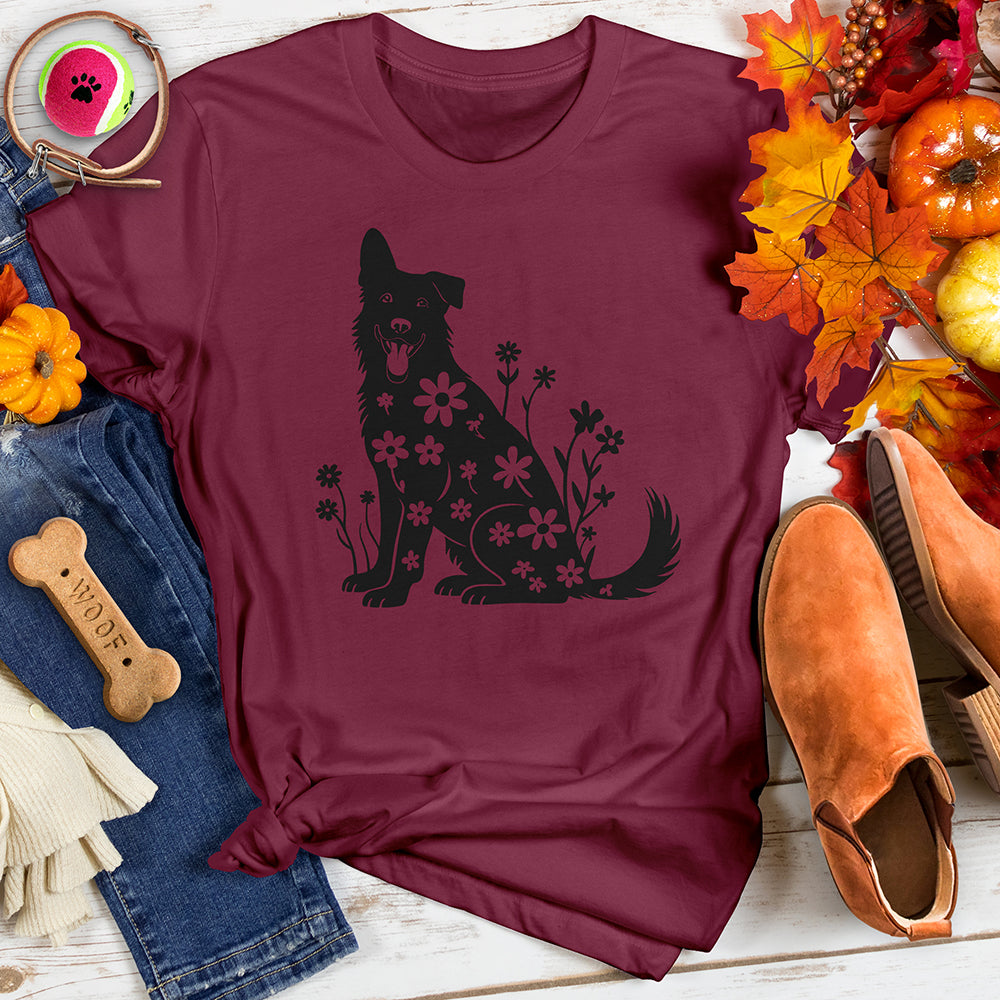 Flower Patterns Dog Tee