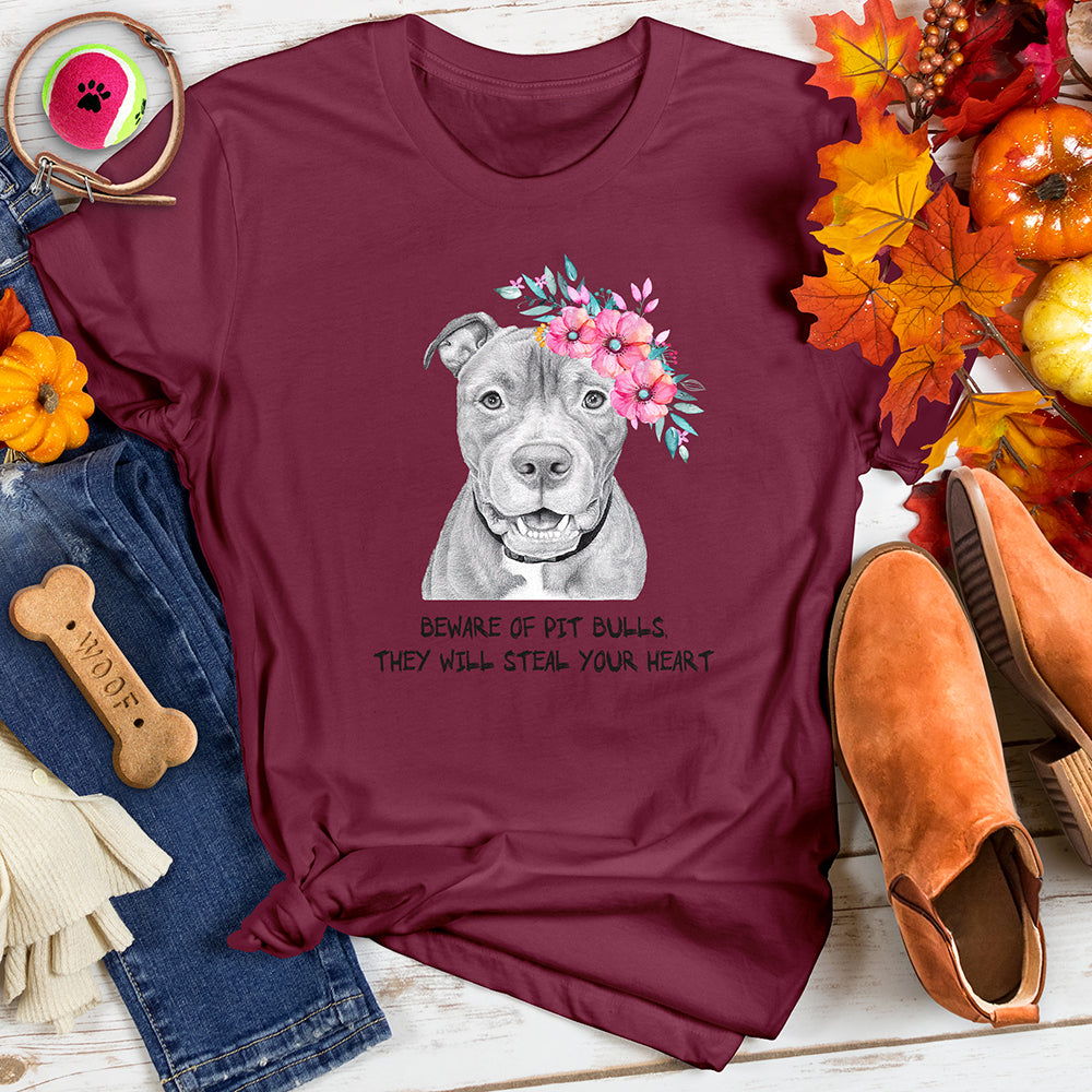 Floral Pit Bull Tee