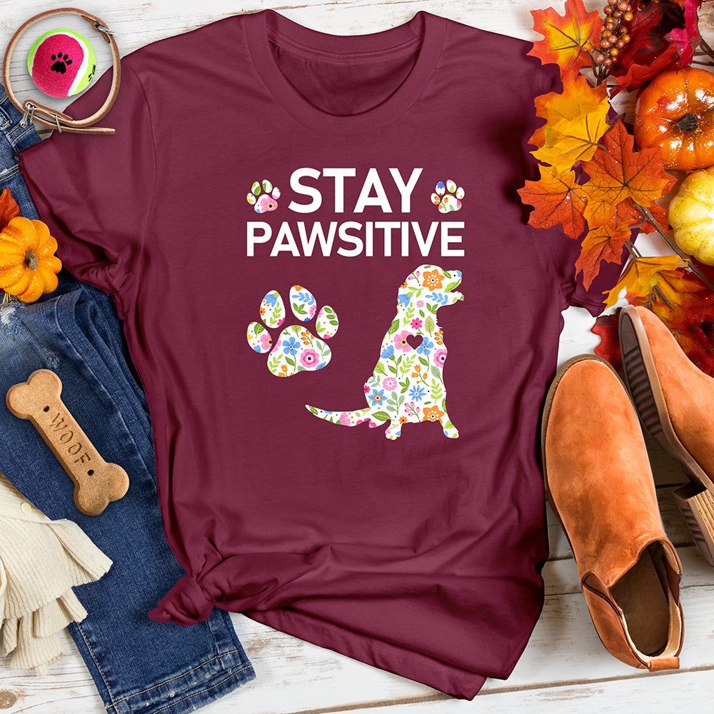 Stay Pawsitive Floral Tee