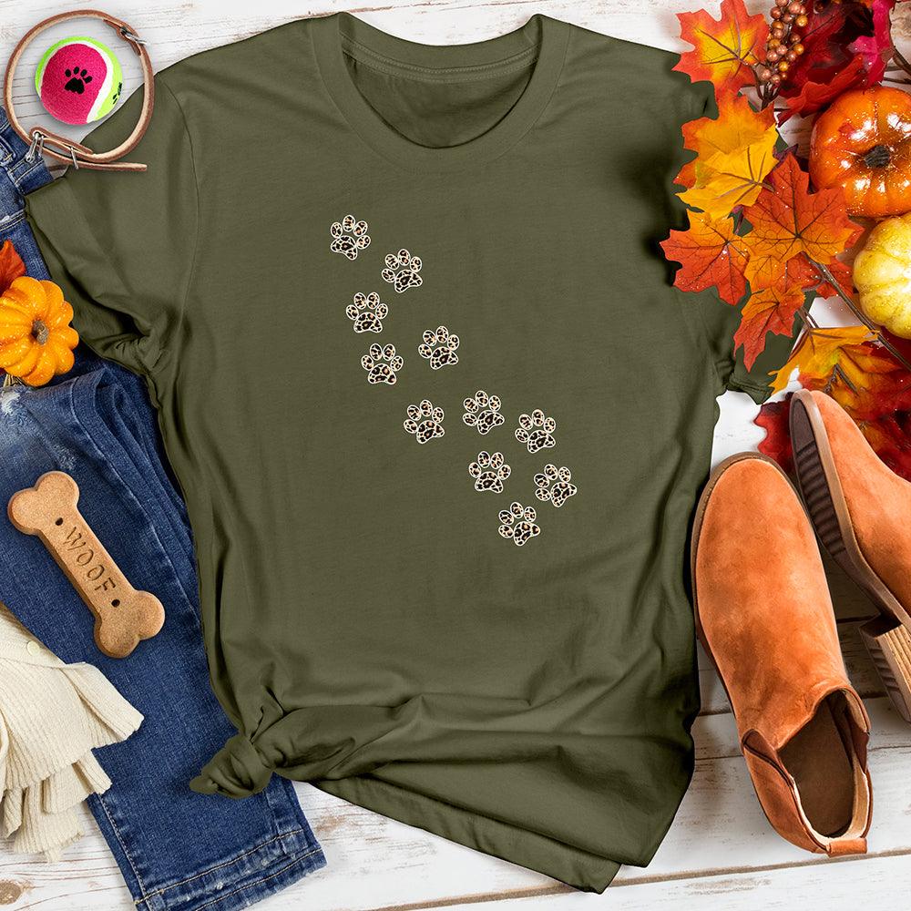 Leopard Paw Print Path Tee