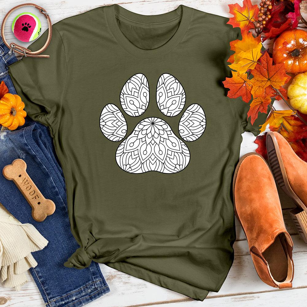 Paw Print Lotus Pattern Tee