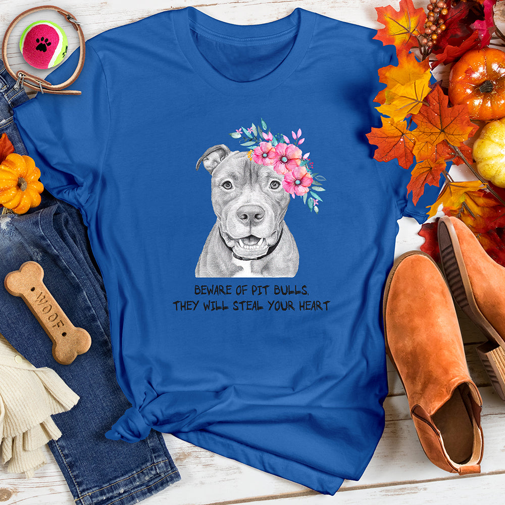 Floral Pit Bull Tee