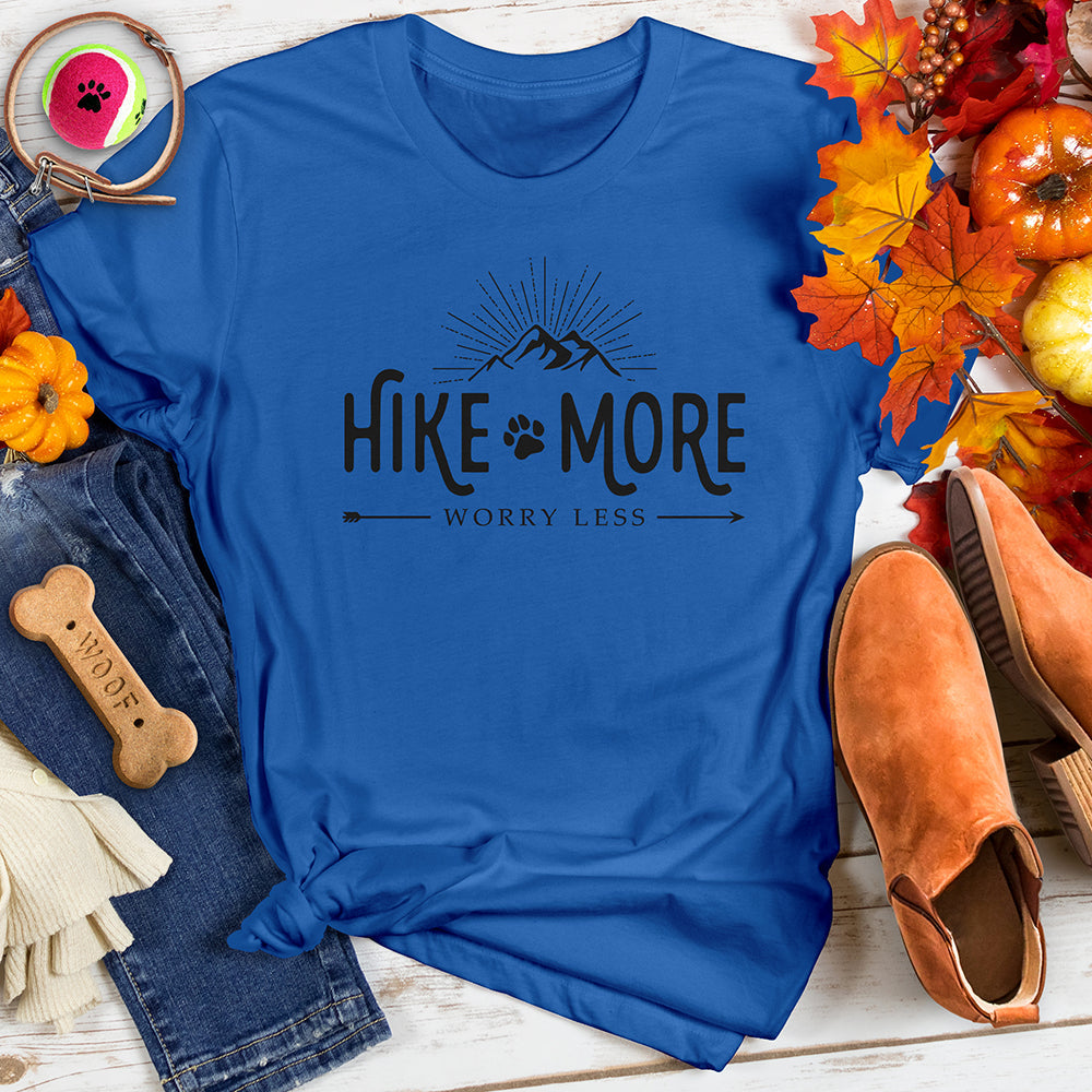 Hike More Worry Less Black Tee