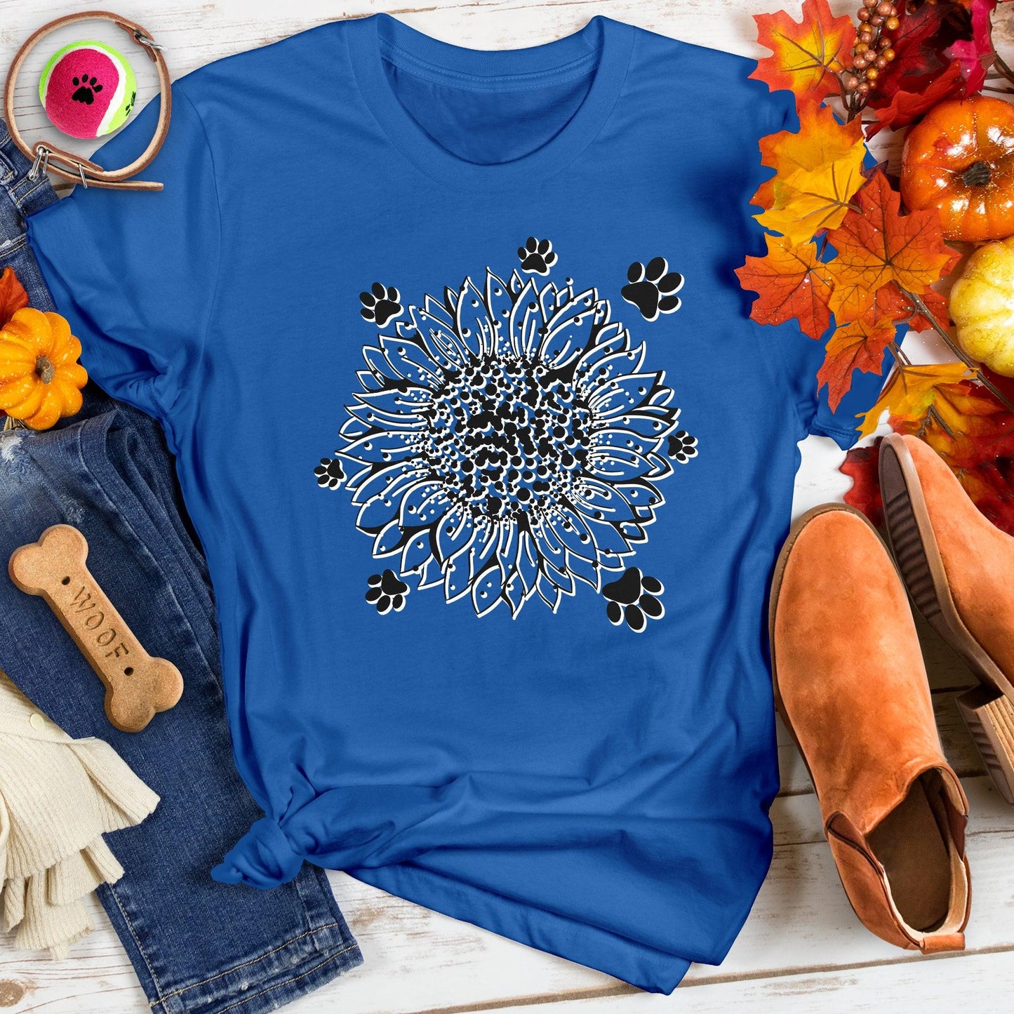 Blooming Sunflower Paws Tee