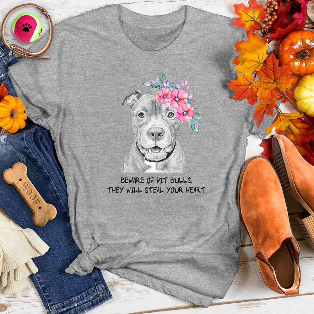 Floral Pit Bull Tee