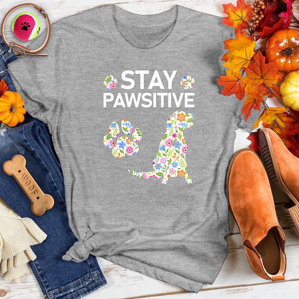 Stay Pawsitive Floral Tee