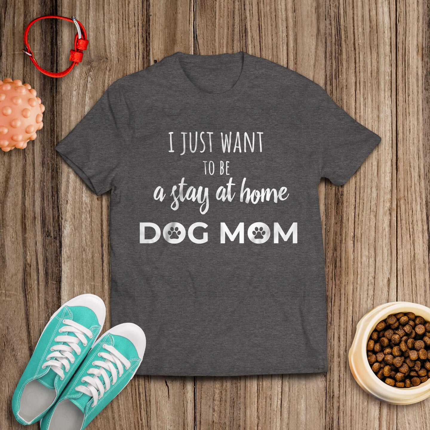 Stay At Home Dog Mom Tee