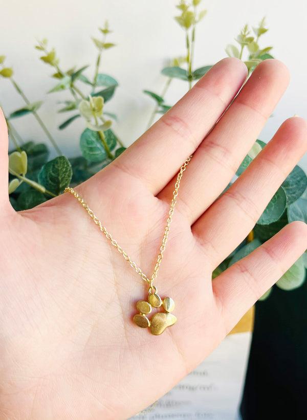Gold Paw Necklace