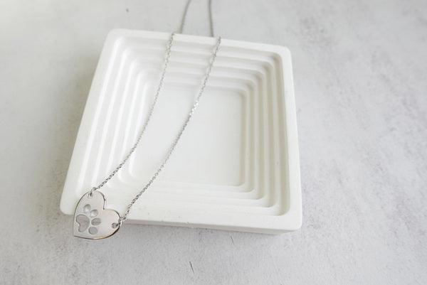 Heart Pawprint Necklace