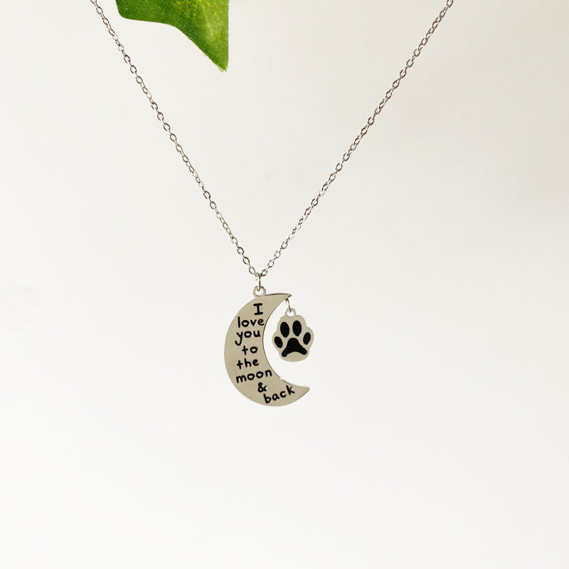 To The Moon Paw Necklace