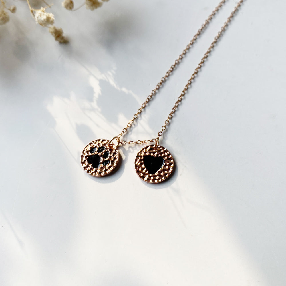 Dainty Paw Heart Necklace