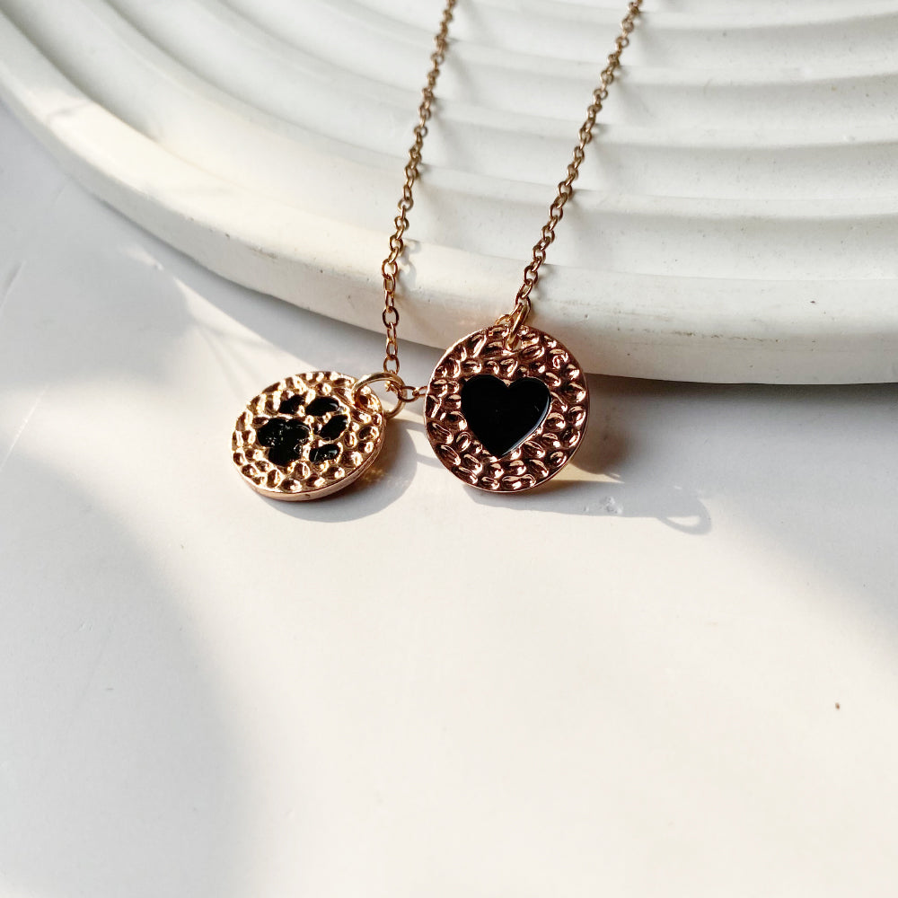 Dainty Paw Heart Necklace