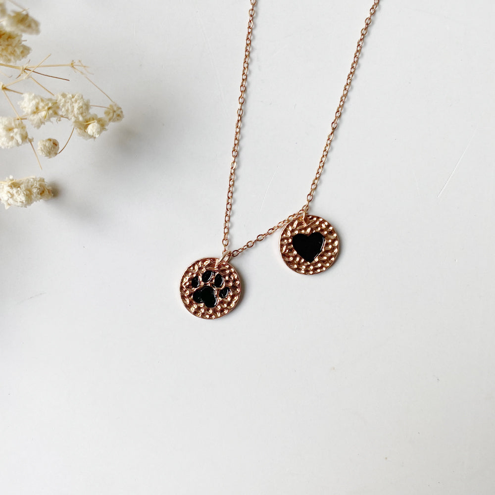 Dainty Paw Heart Necklace