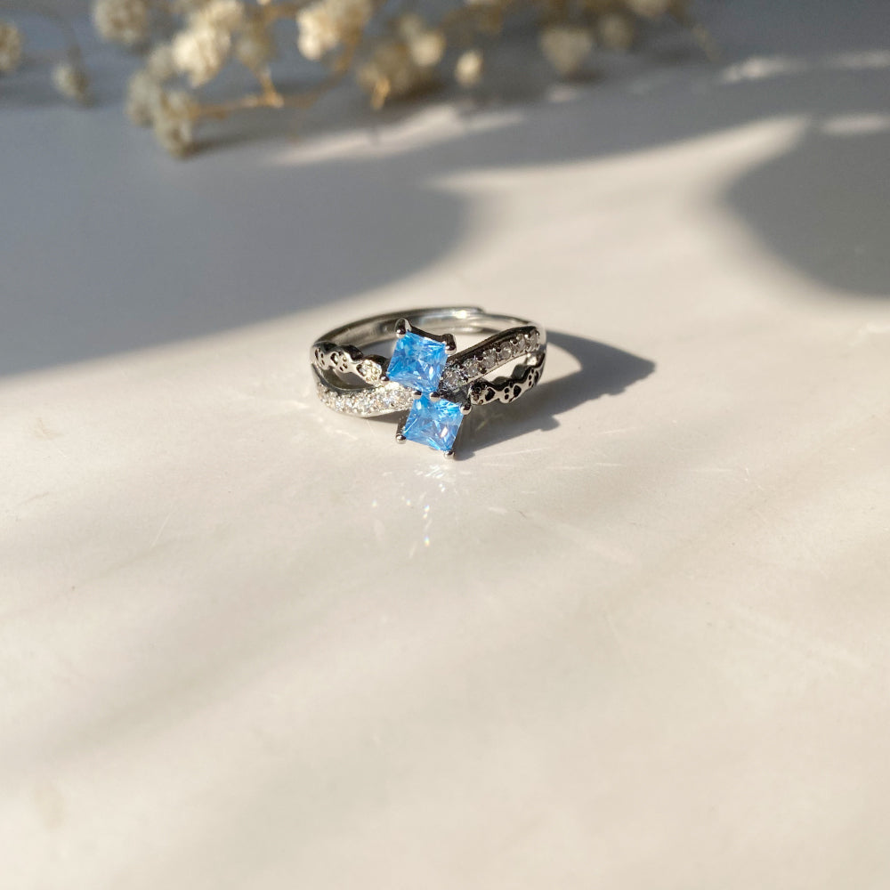 Paw Print Path Stone Rings