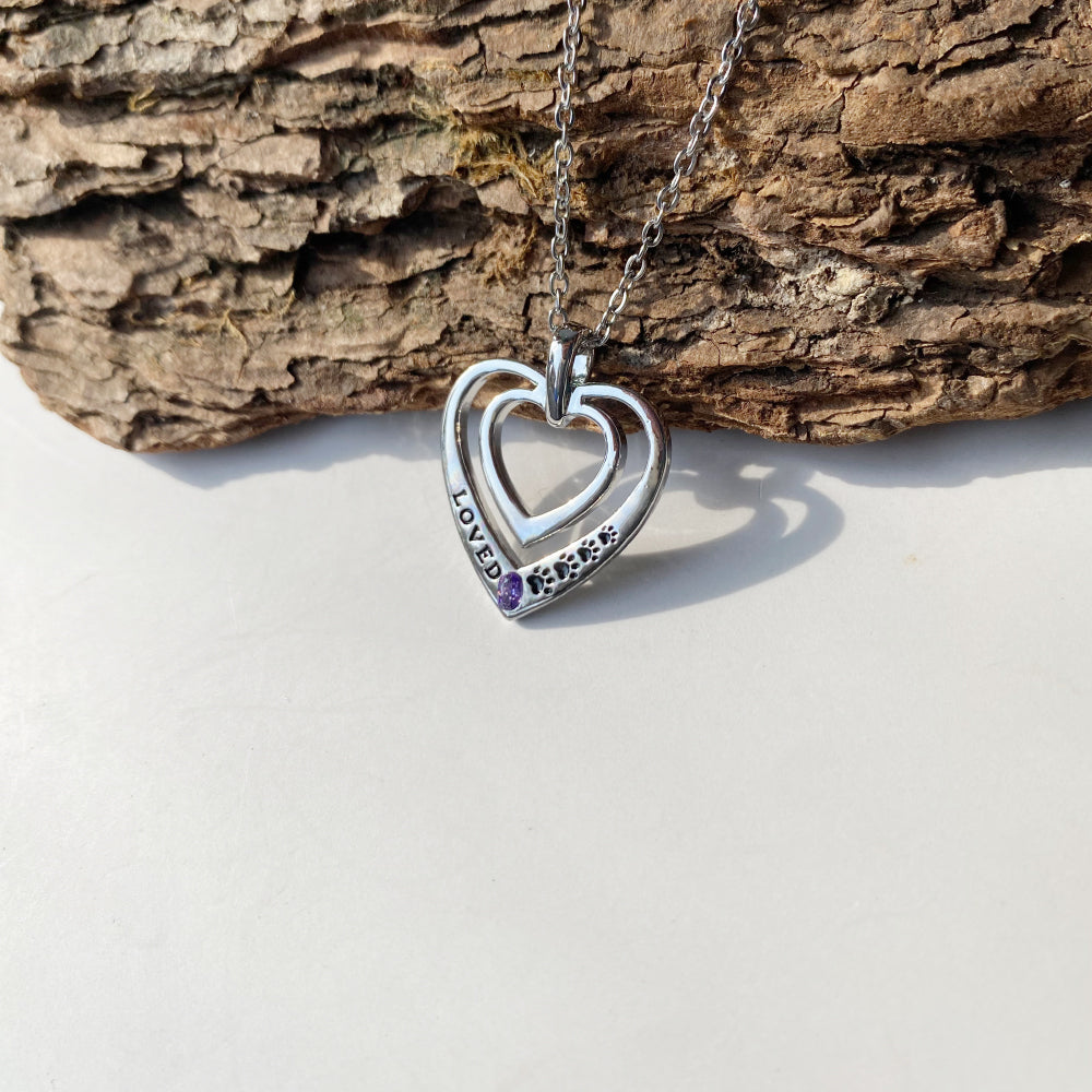Loved Footsteps Heart Necklace