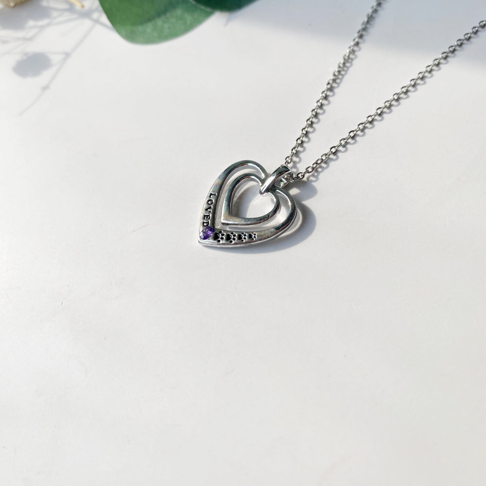 Loved Footsteps Heart Necklace