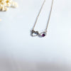 Infinity Birthstone Paw Print Necklaces