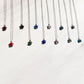 Paw Print Birthstone Necklaces