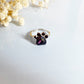Paw Print Birthstone Rings