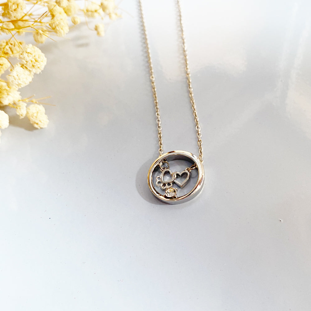 Paw Heart Birthstone Necklaces