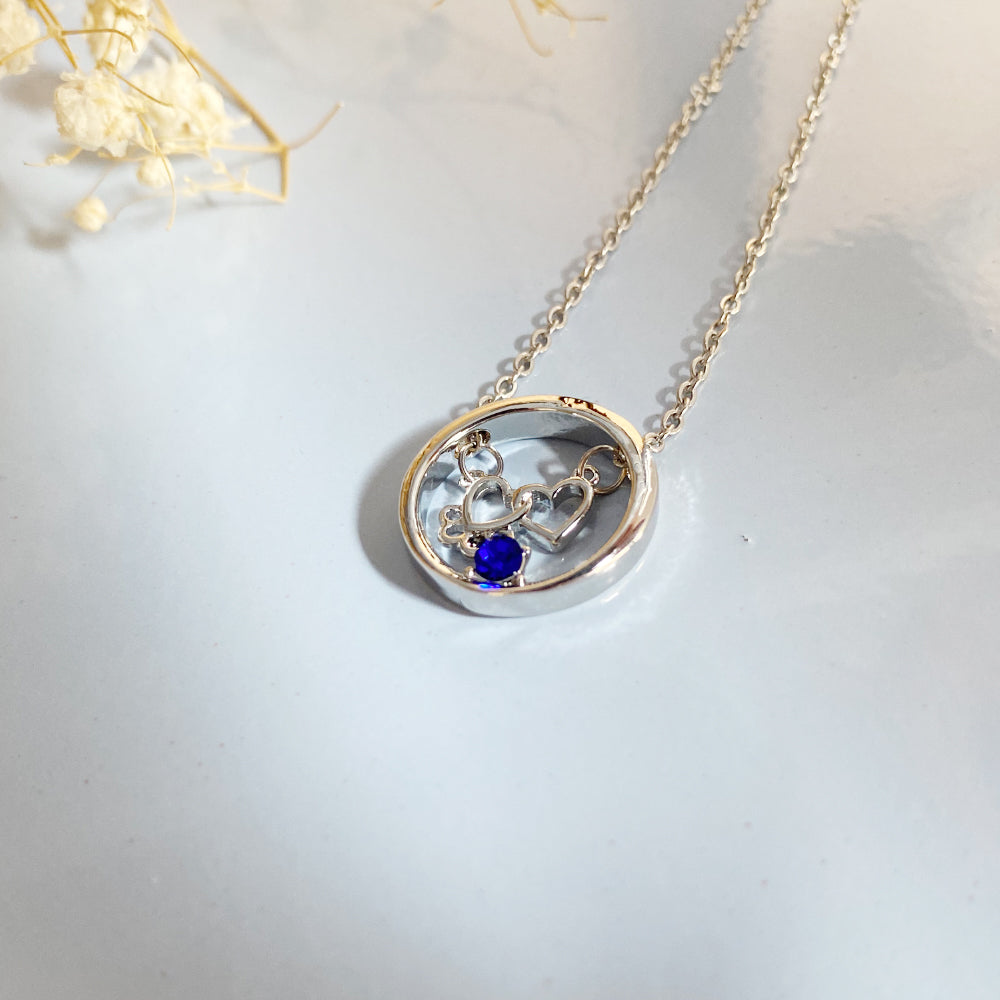 Paw Heart Birthstone Necklaces