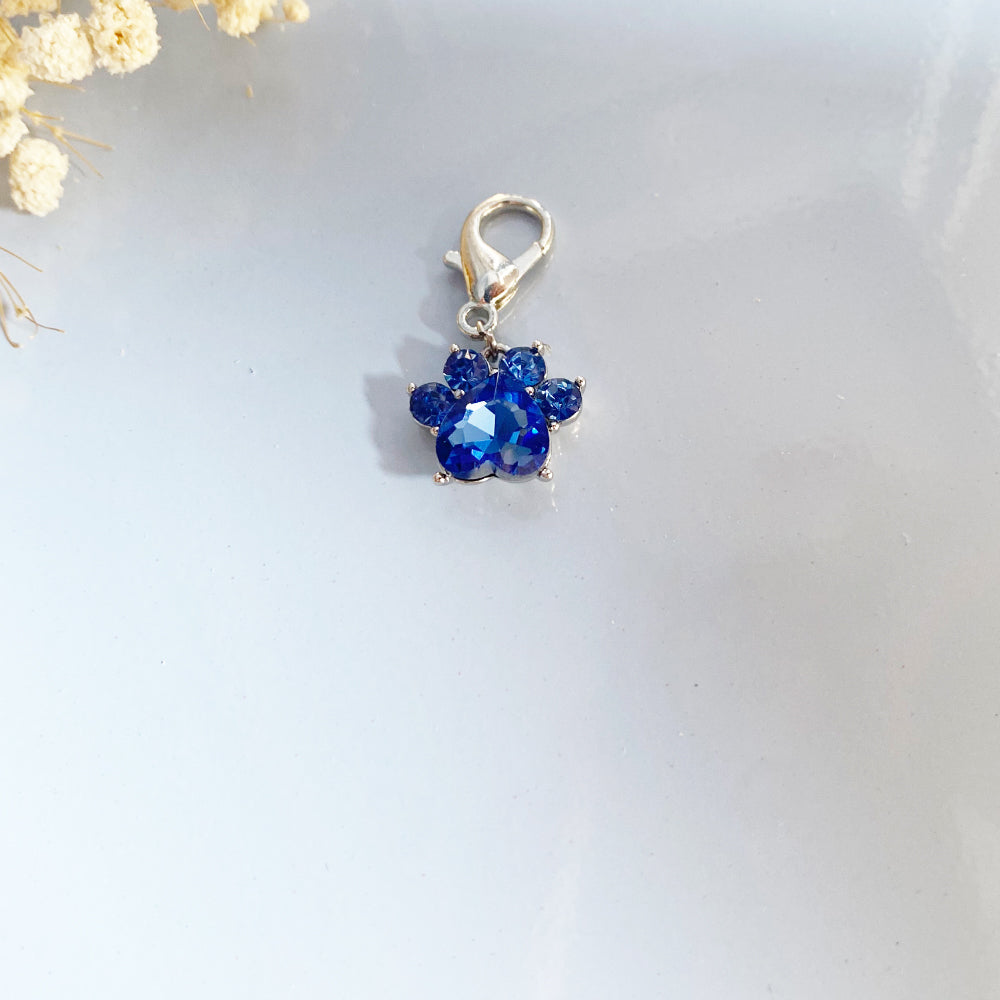 Paw Print Birthstone Keychains
