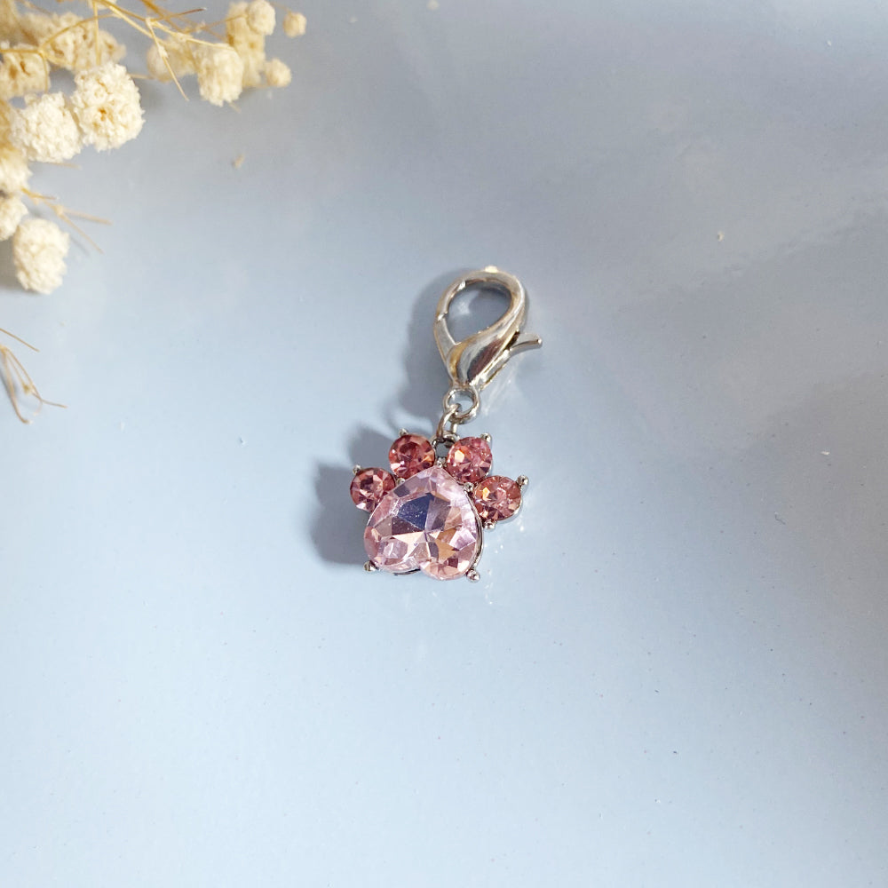 Paw Print Birthstone Keychains