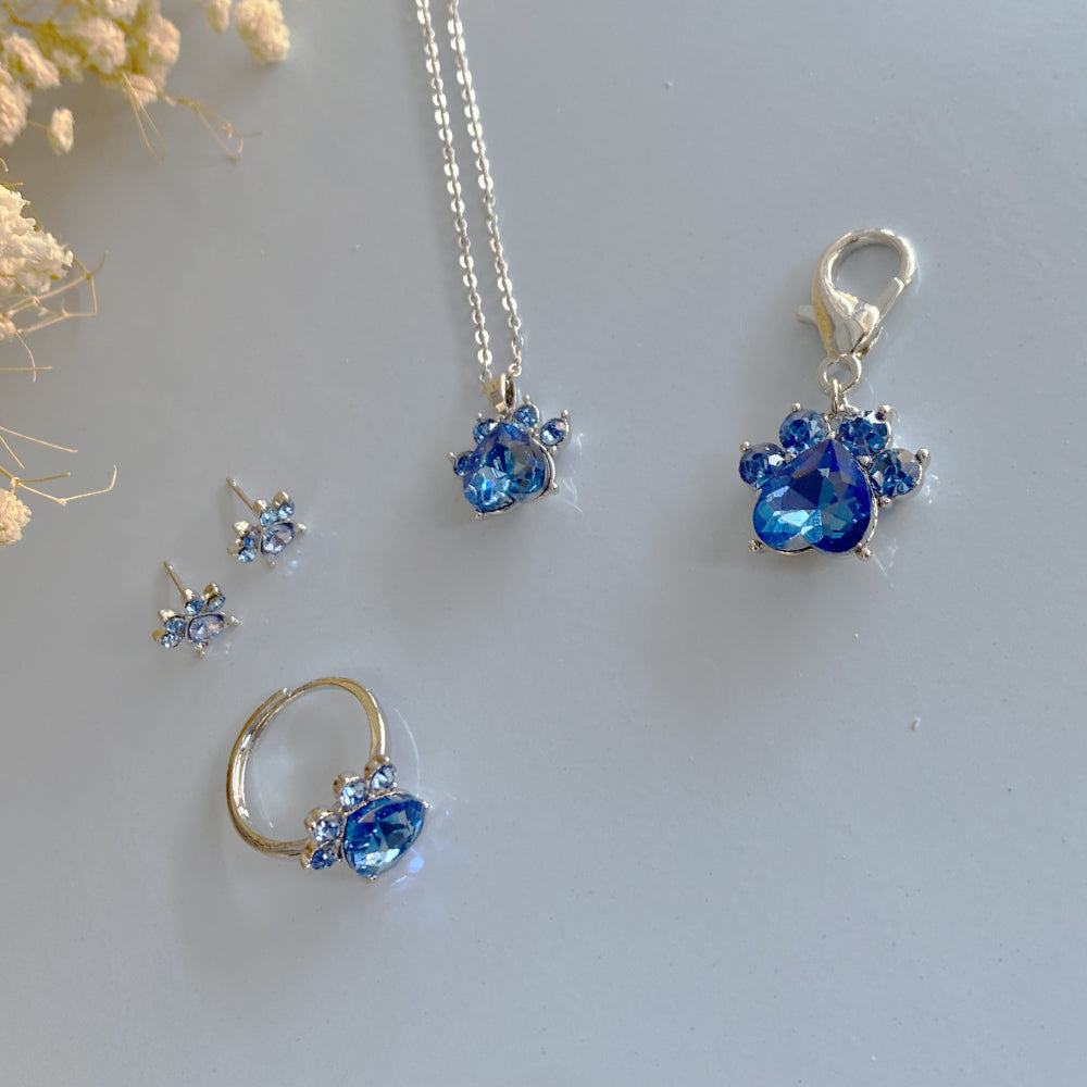 Paw Print Birthstone Jewellry Set