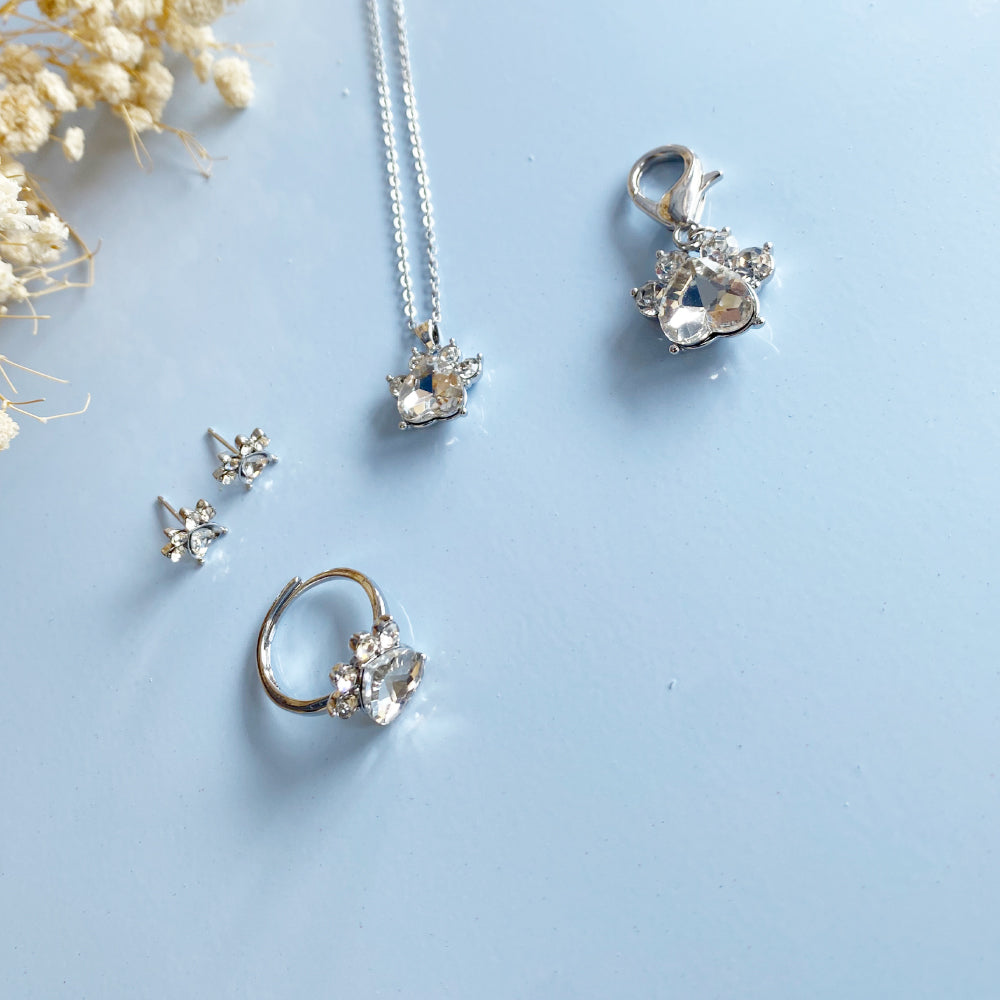 Paw Print Birthstone Jewellry Set