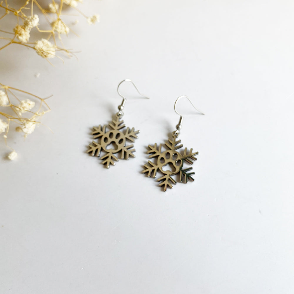 Snowflake Paw Earrings