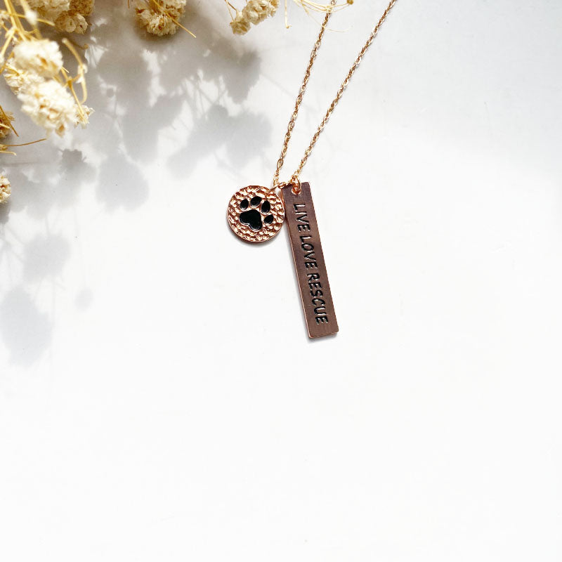 Live Love Rescue Tag Necklace