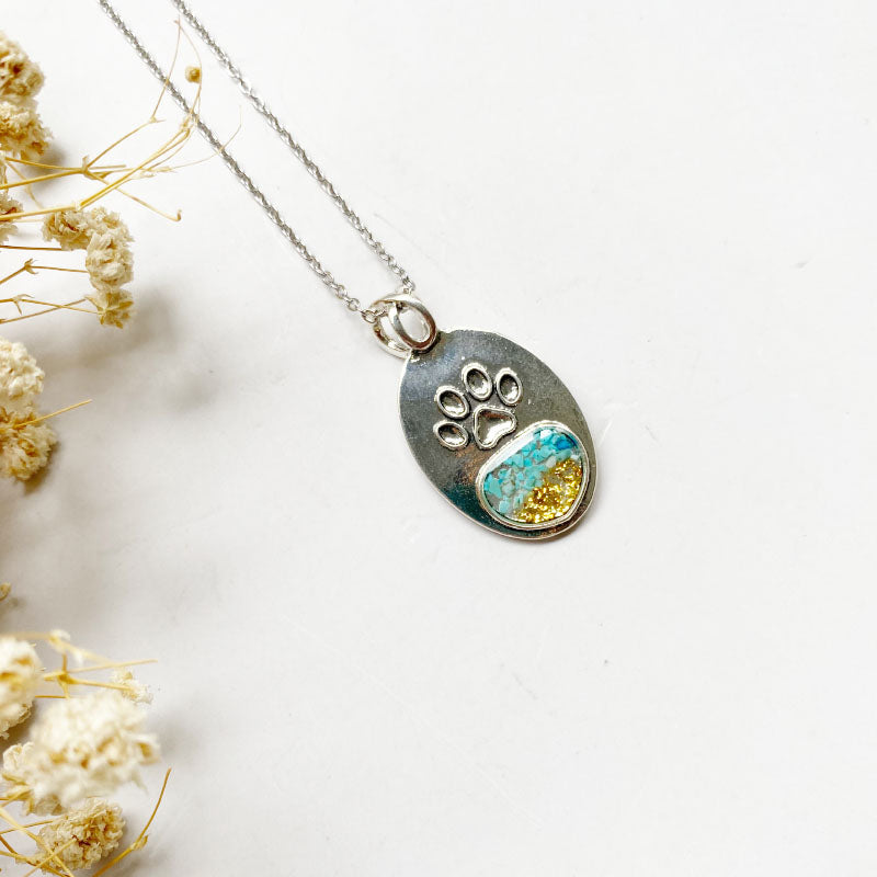 Turquoise Paw Haven Necklace
