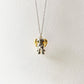Golden Puppy Charm Metal Necklace