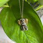 Golden Puppy Charm Metal Necklace