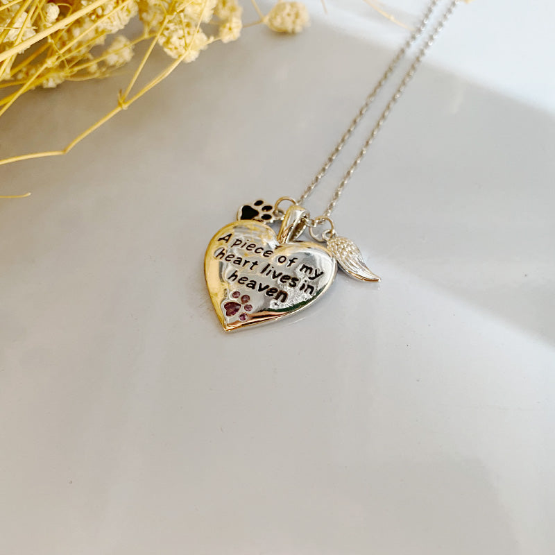 A Piece of My Heart Lives in Heaven Necklace