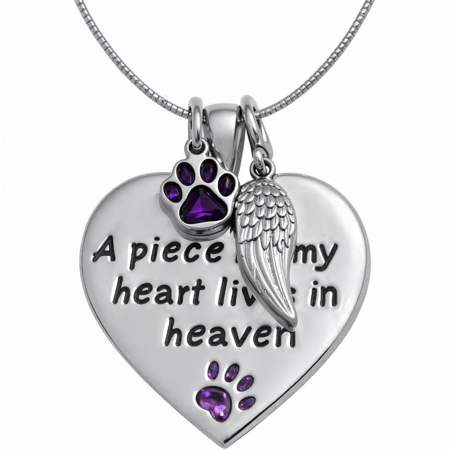 A Piece of My Heart Lives in Heaven Necklace