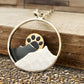 Paw Sunrise Mountain Necklace