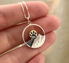 Paw Sunrise Mountain Necklace