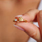 Gold Paw Birthstone Rings