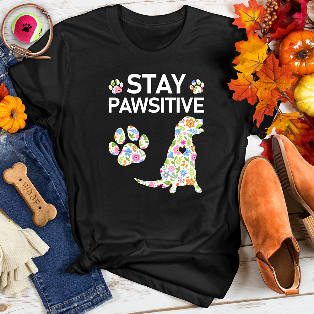 Stay Pawsitive Floral Tee