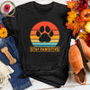 Stay Pawsitive Retro Sunrise Tee
