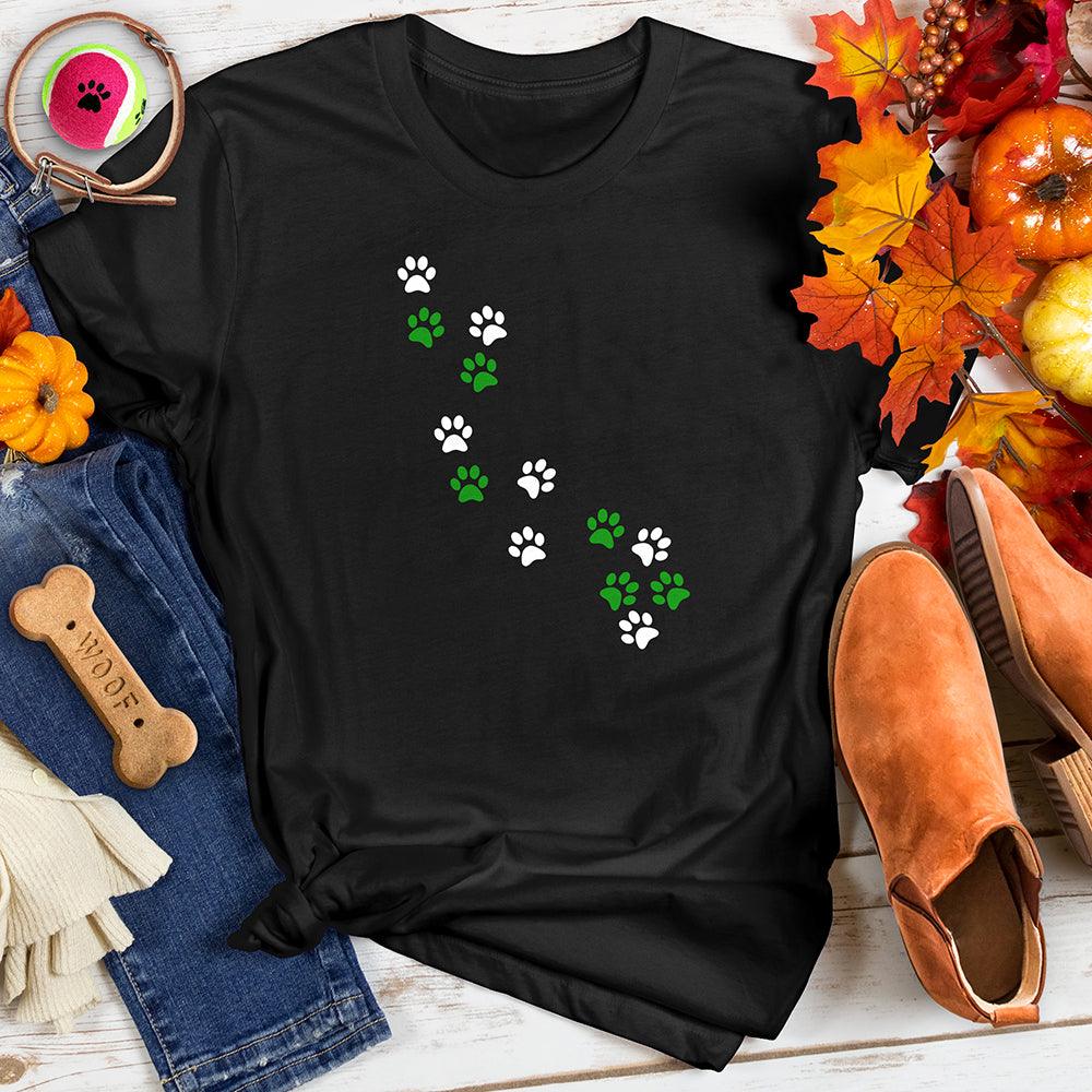 Green and White Path Tee