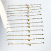 Gold Paw Birthstone Bracelets