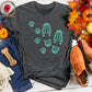 Dog and Man Footprints Tee