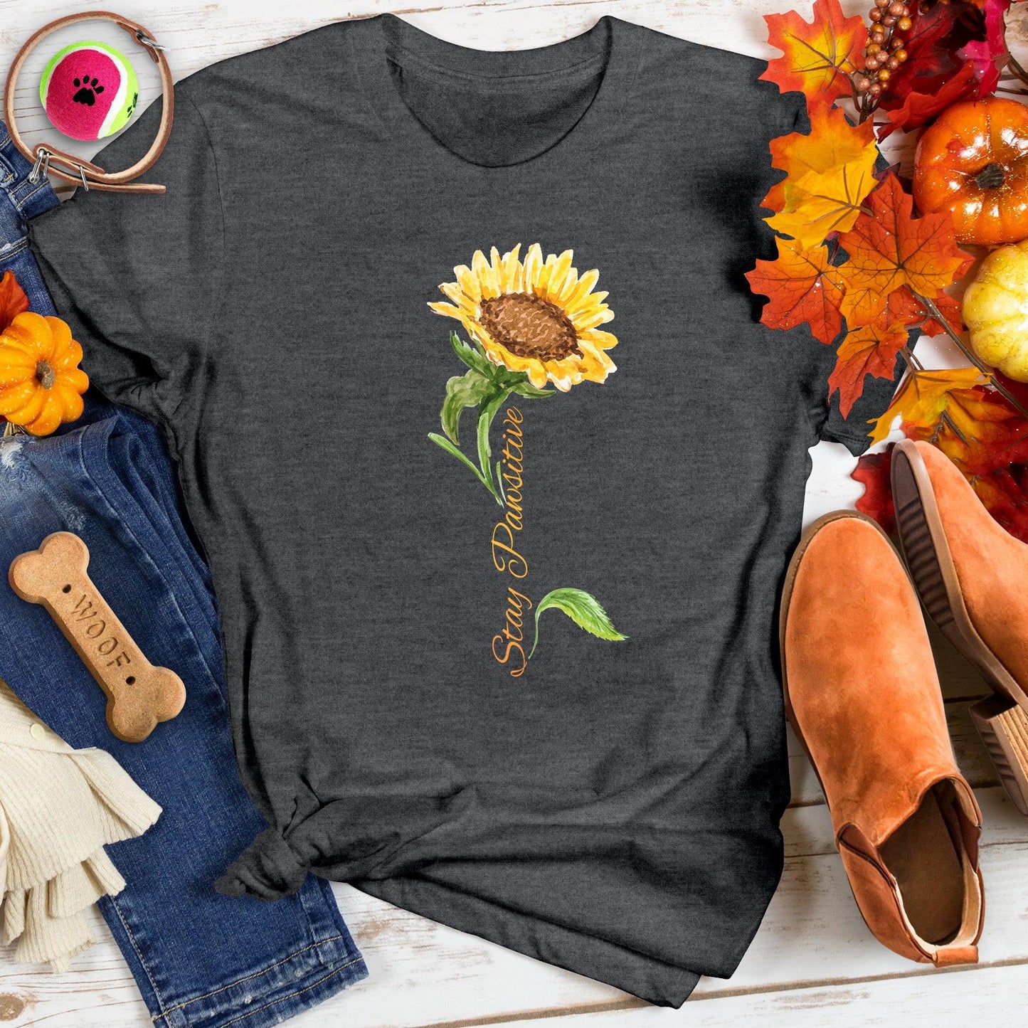 Stay Pawsitive Stem Tee