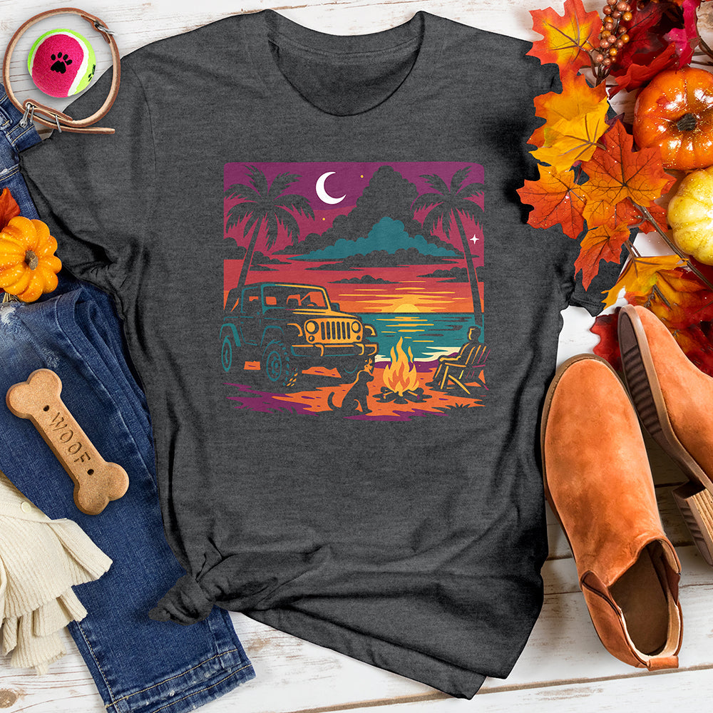 Nighttime Beach Scene Tee
